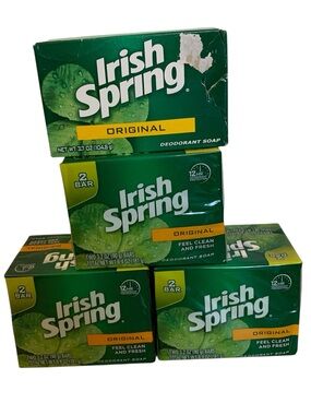 Share Irish Spring 9 BARS 3.75 oz ORIGINAL Scent Deodorant Soap NO FLAXSEED NOS